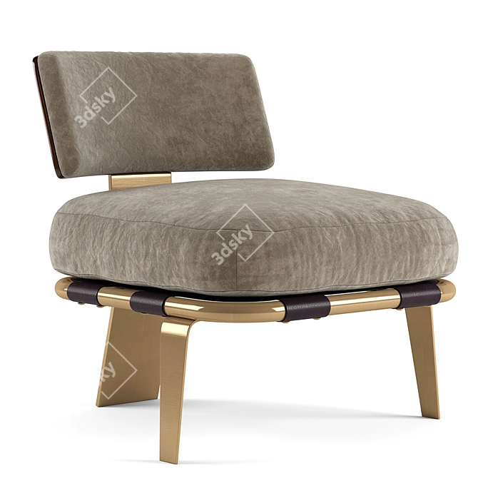 Airflow Caracole Chair: Breathable Comfort with Modern Design 3D model image 2