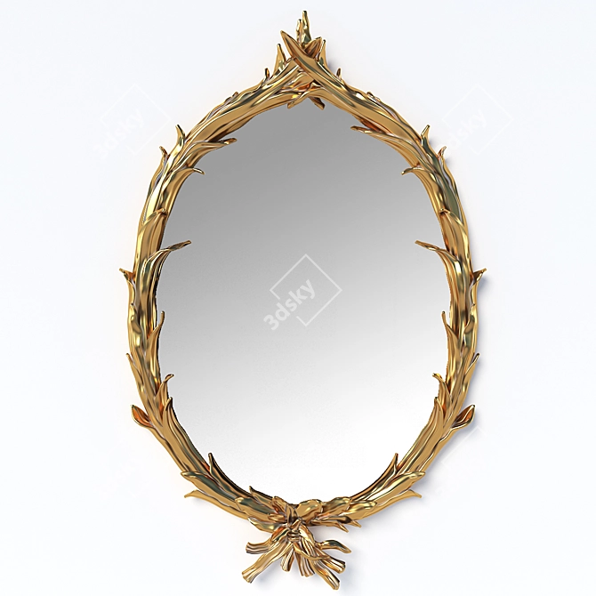 Golden Bua Wall Mirror 3D model image 3