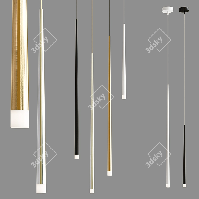Laird LED Matrix Metal Lamp 3D model image 1