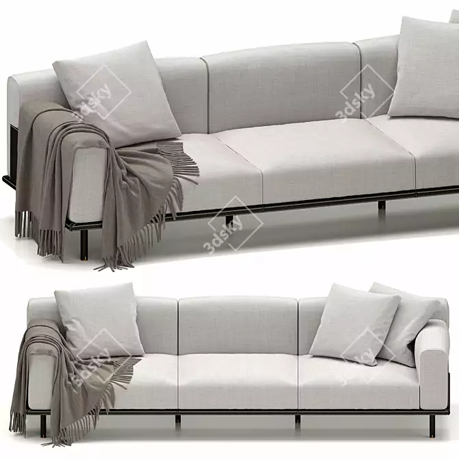 Sophisticated Kuoio Sofa by Meridiani 3D model image 1