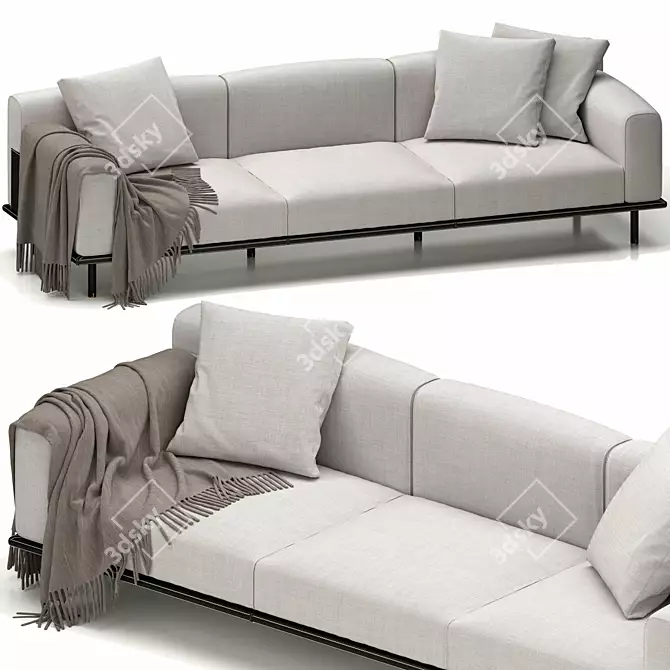 Sophisticated Kuoio Sofa by Meridiani 3D model image 4