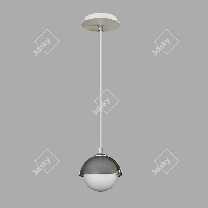 Agder One: Modern Glass Pendant Light 3D model image 2