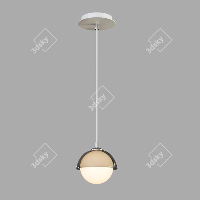 Agder One: Modern Glass Pendant Light 3D model image 3