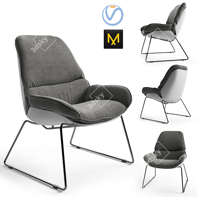 Ultimate Comfort: Concepto SERENITY Armchair 3D model image 1