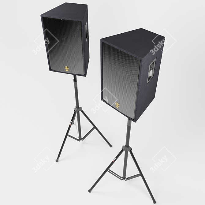 Yamaha R115 Portable PA Speaker 3D model image 6