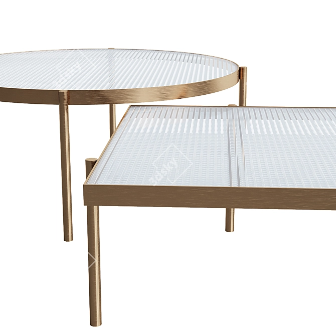 Versatile Tab Coffee Table - Stylish & Functional 3D model image 3