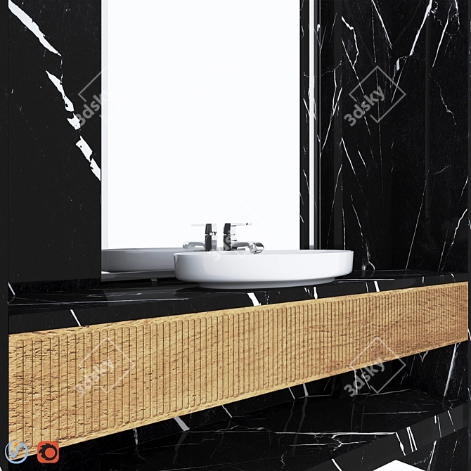 Stylish Washstand Sink 3D model image 5