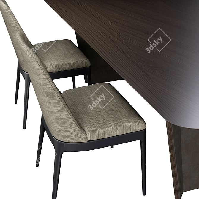 Elegant Pregno Blade Dining Set 3D model image 4