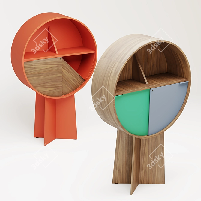 Luna CoEdition Shelving Unit 3D model image 2