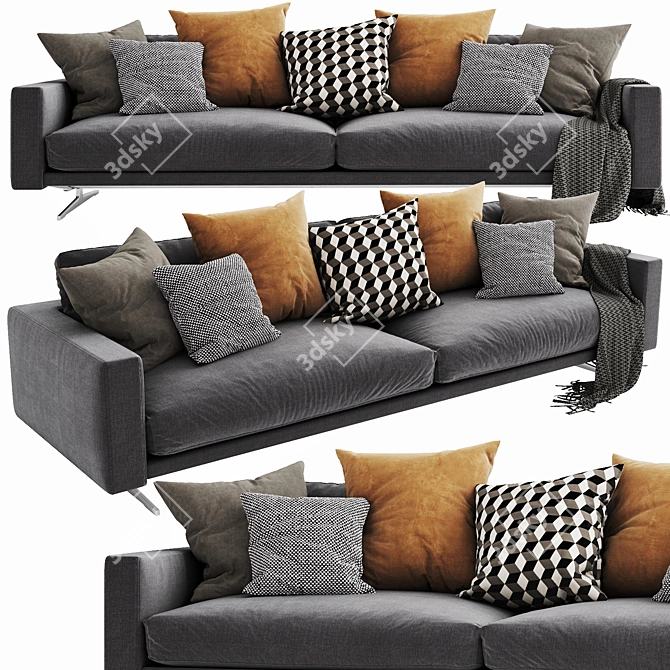 Modern Flexform Campiello Sofa 3D model image 1
