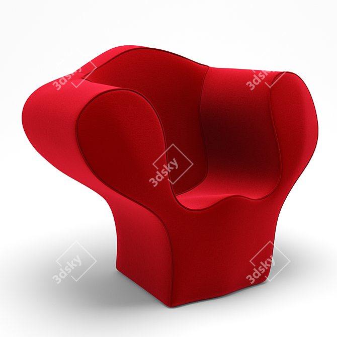 Cozy Lounge Chair | Soft Big Easy 3D model image 1