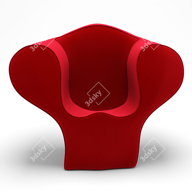Cozy Lounge Chair | Soft Big Easy 3D model image 2