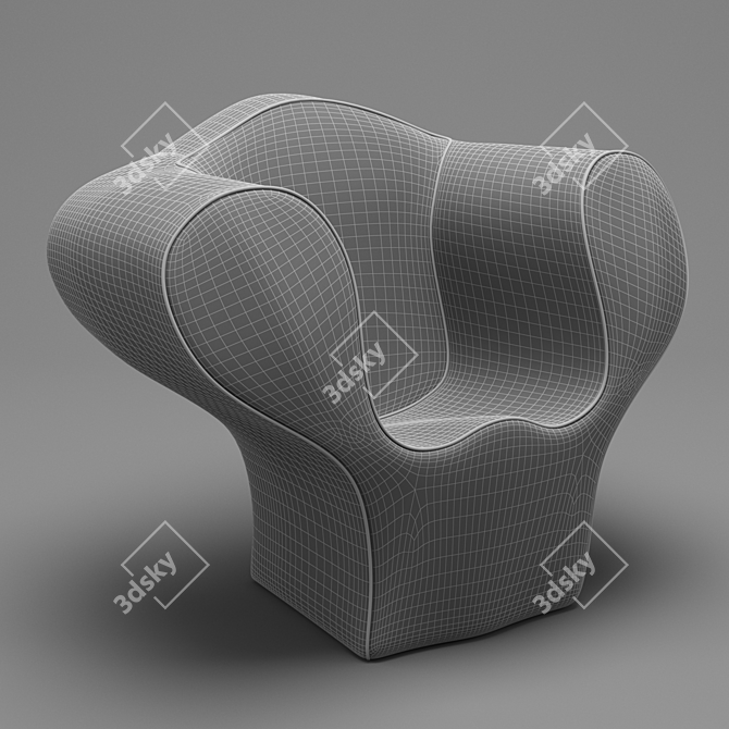 Cozy Lounge Chair | Soft Big Easy 3D model image 4
