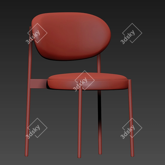 Elegant Verpan Dining Chair 3D model image 3