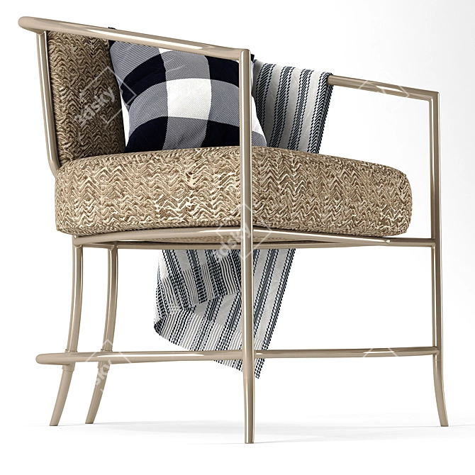 Elegant Lines Caracole Chair 3D model image 4