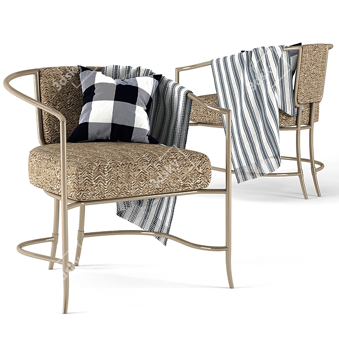 Elegant Lines Caracole Chair 3D model image 6