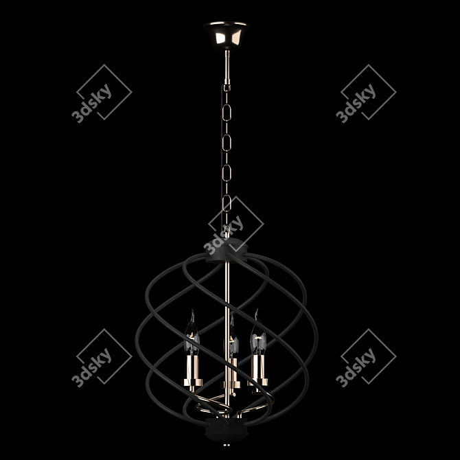 Eurosvet Sorrel Black Chandelier 3D model image 2