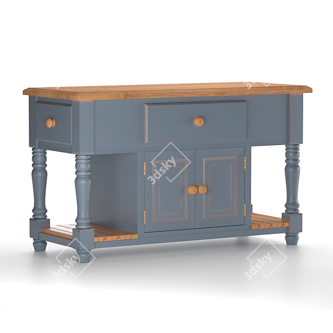 Vintage Kitchen Island Vivien 3D model image 5