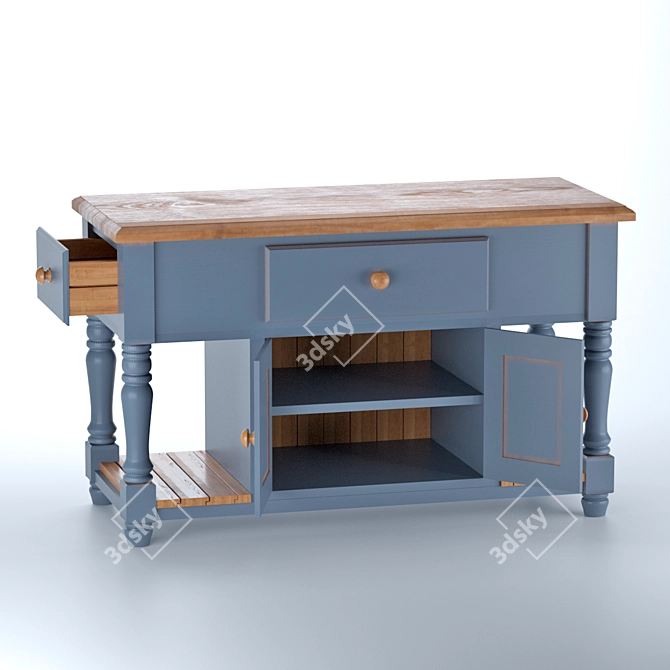 Vintage Kitchen Island Vivien 3D model image 7