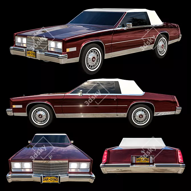 1985 Cadillac Eldorado Biarritz: Luxury at its Finest 3D model image 1