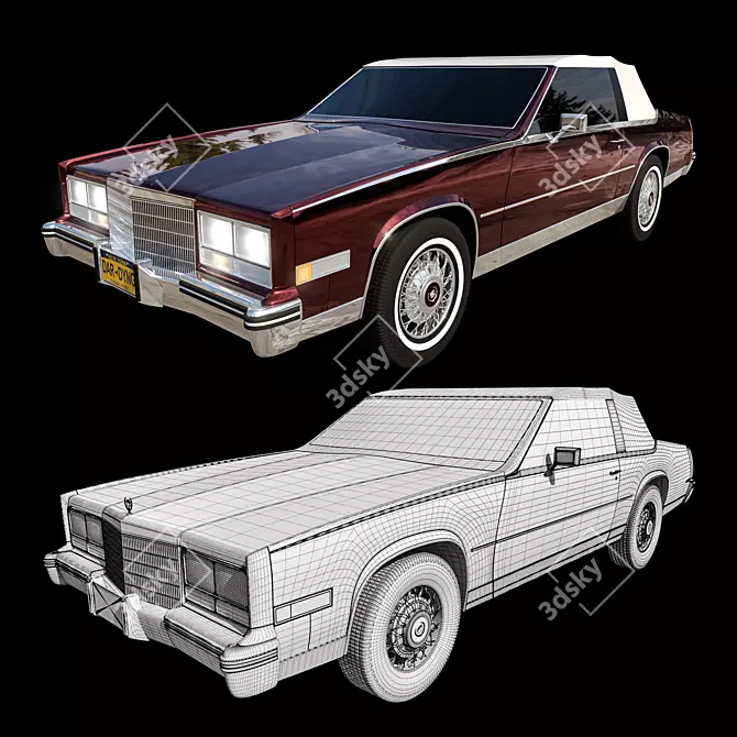 1985 Cadillac Eldorado Biarritz: Luxury at its Finest 3D model image 3