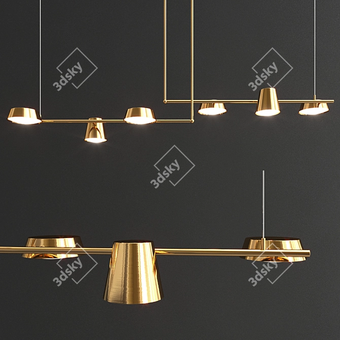 Sleek Linear Lighting Collection 3D model image 2