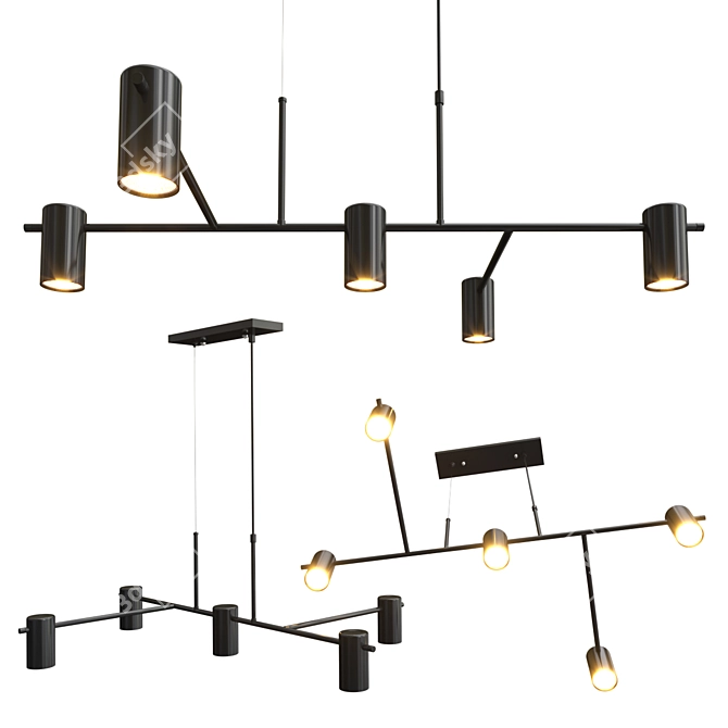 Sleek Linear Lighting Collection 3D model image 3