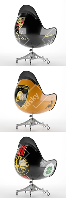 Modern Ergonomic Armchair 3D model image 7