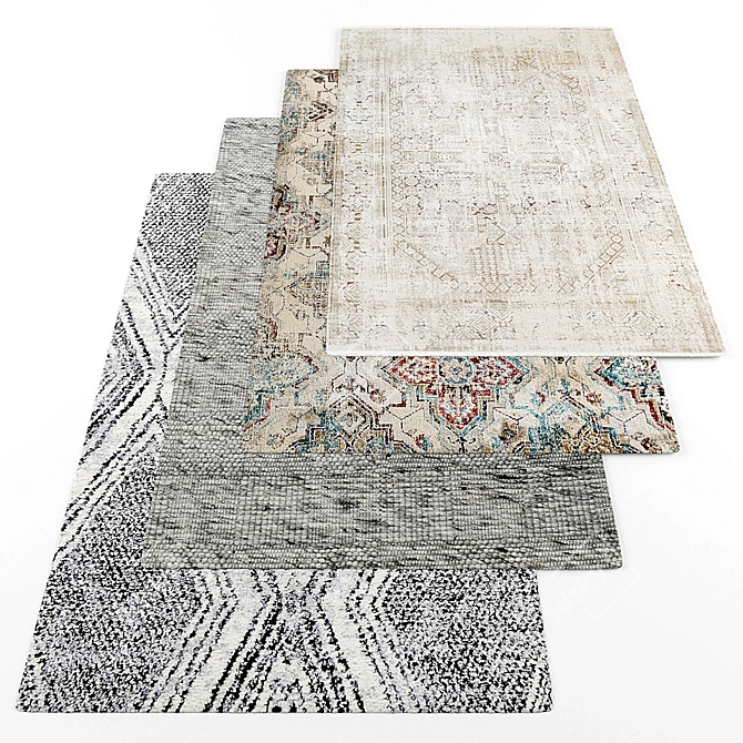 Modern Style Rug Set 3D model image 1