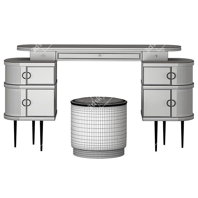 Zelda Vanity Table Set 3D model image 5