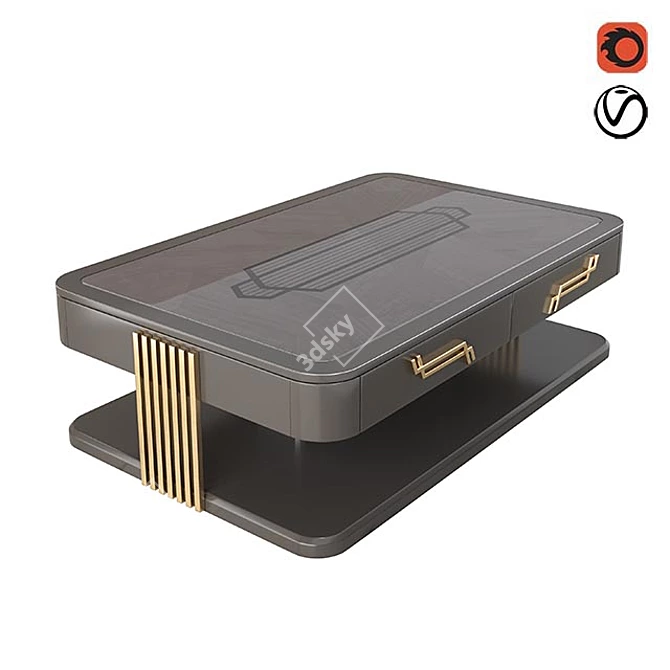 Luxury Woiss Mobili Artur Coffee Table 3D model image 1