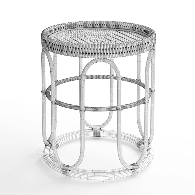 Handcrafted Bamboo Coffee Table: Aloki 3D model image 2