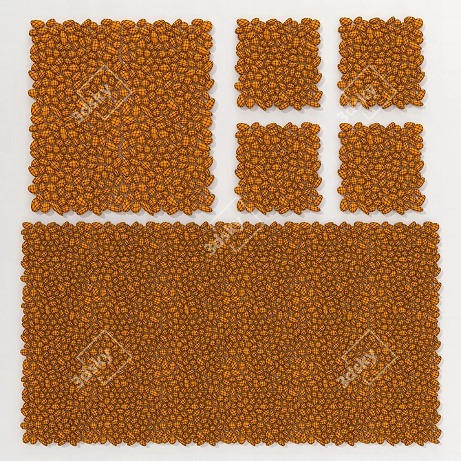 Smooth Panel Pebble Tile Bathroom 3D model image 5