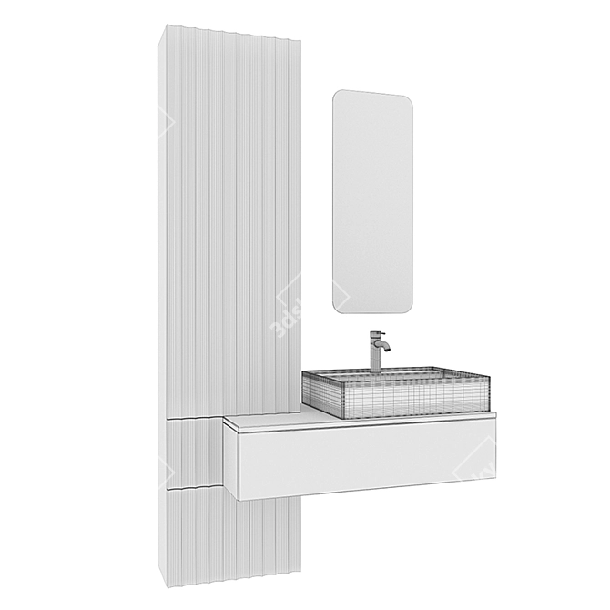 Alice Ceramica Bathroom Set 3D model image 5