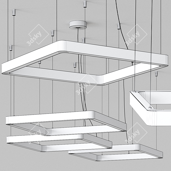 Caleo-G3 Inverse Pendant: Modern LED Lighting 3D model image 2