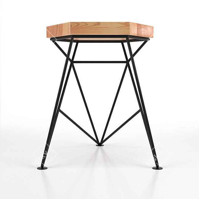 Spike Stool: Modern & Stylish 3D model image 3