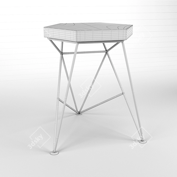 Spike Stool: Modern & Stylish 3D model image 4