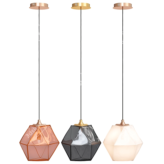 Luxury Pendant Light Set-13 with Exclusive Designs 3D model image 3