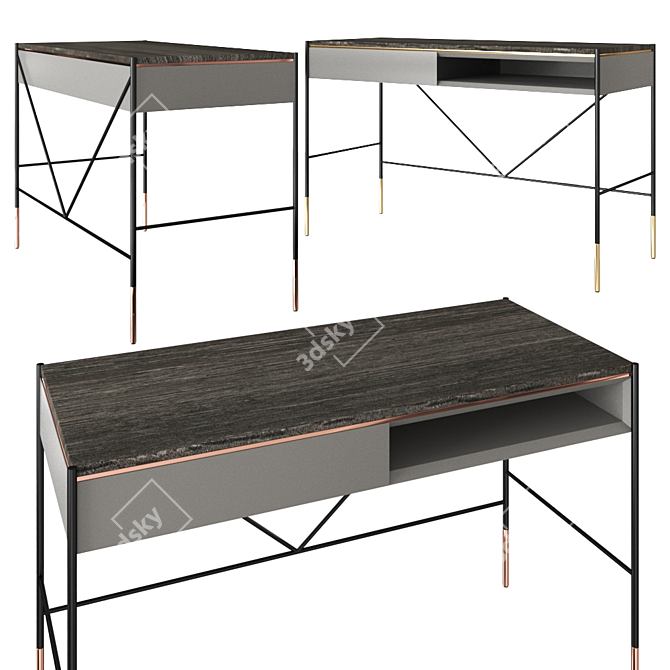 Era Secretary Desk: Stylish and Functional 3D model image 1