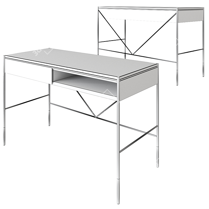 Era Secretary Desk: Stylish and Functional 3D model image 3