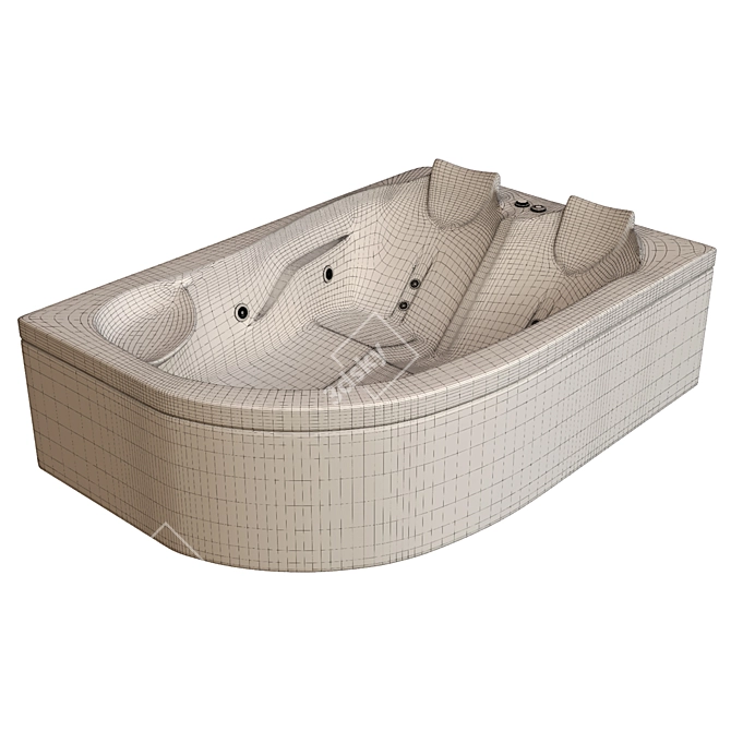 Luxury Bathtub: Afrodit Model 3D model image 2