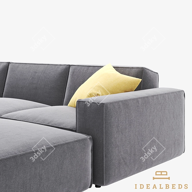 Modular Corner Sofa: OM Como | 300cm x 195cm x 72cm | Fabric Material 3D model image 3