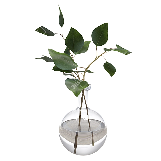Elegant Branches Vase 3D model image 1