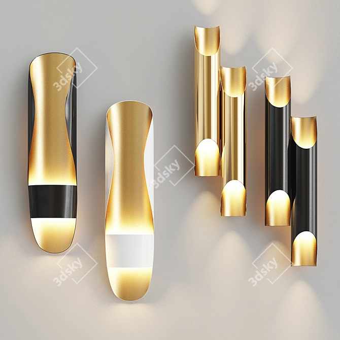 Elegant Collection of Wall Lamps 3D model image 3