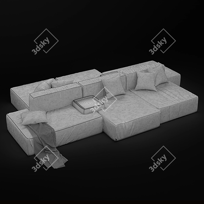 Luxe Cloud Sofa: Mix & Match 3D model image 4