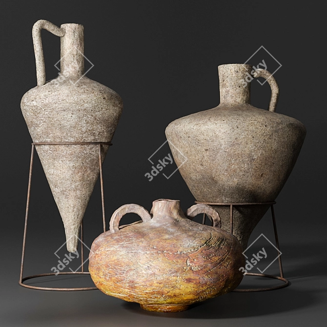 Title: PBR-Optimized Amphora 1.5 3D model image 2