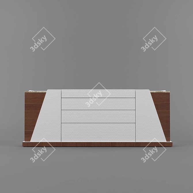 Modern Console Table: 240*80*55 cm Dimensions 3D model image 1