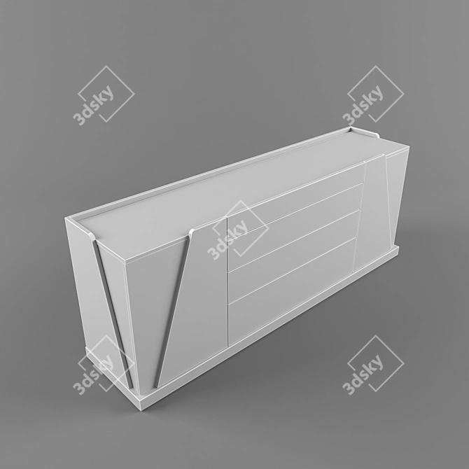 Modern Console Table: 240*80*55 cm Dimensions 3D model image 4