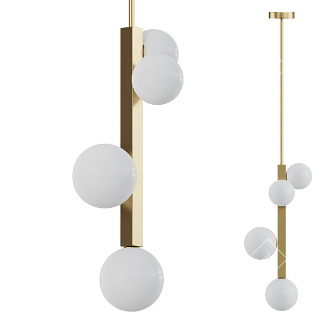 Arlen Glass Pendant Lamp 3D model image 1