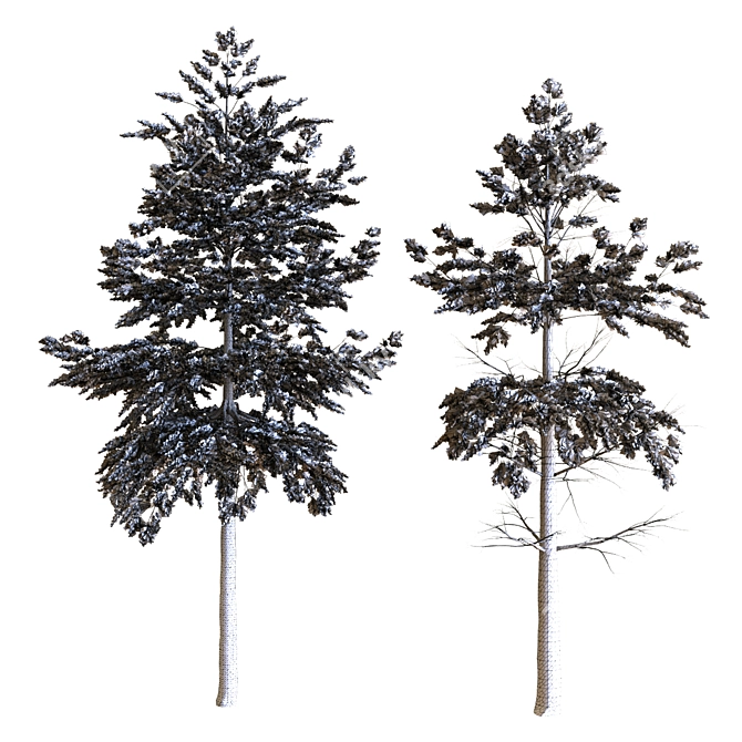 Eco-friendly Plant Tree Set 3D model image 4